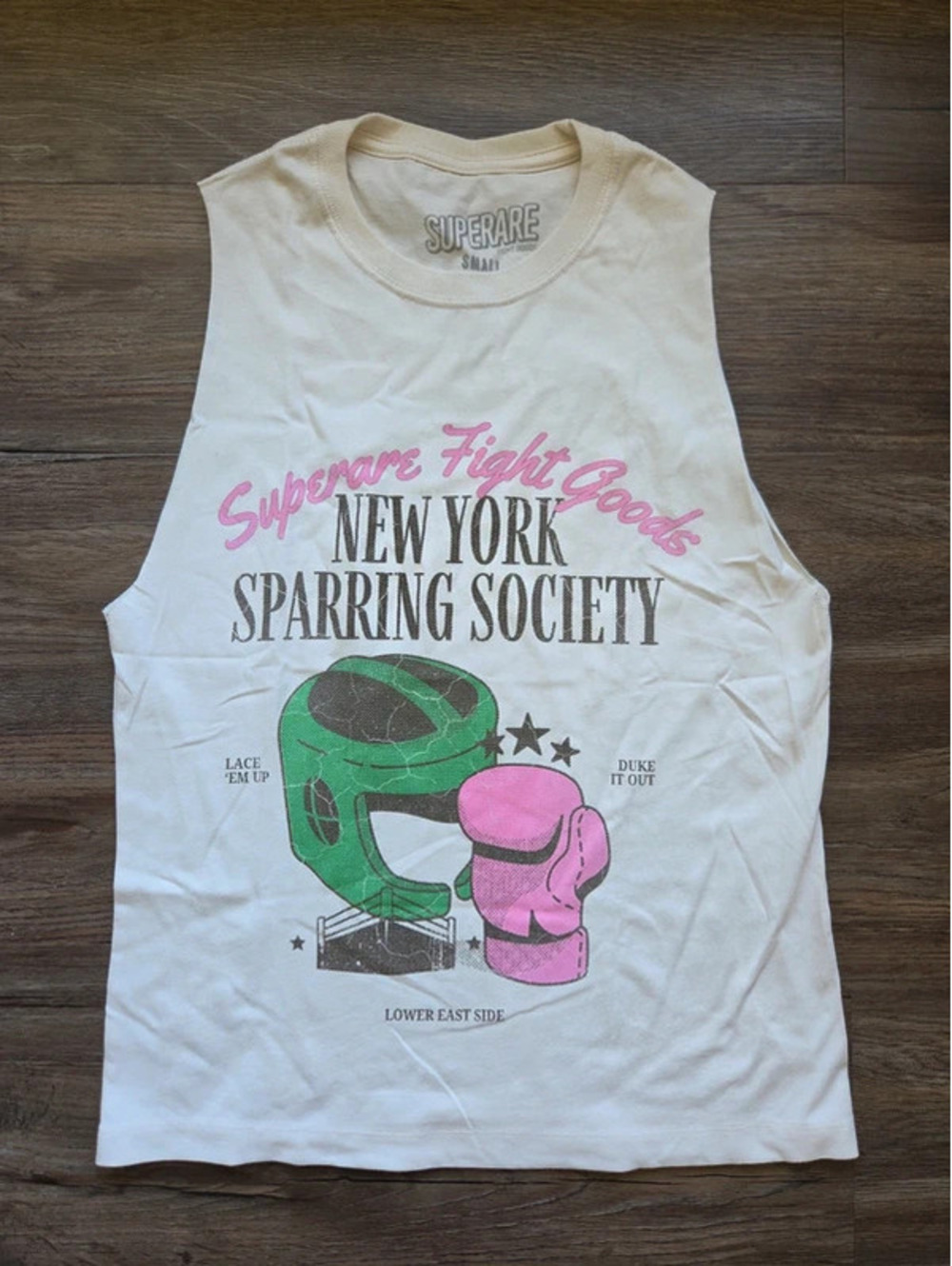 Superare Fight Goods White Tank Top Small
